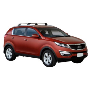 Prorack Silver 2 Bar Aero Flush Bar kit to suit Kia Sportage 5dr SUV (2010 - 2015)