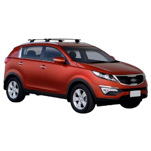 Prorack Silver 2 Bar Aero Through Bar kit to suit Kia Sportage 5dr SUV (2010 - 2015)