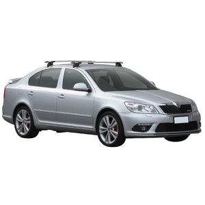 Prorack Silver 2 Bar Aero Through Bar kit to suit Skoda Octavia III 5dr Liftback (2009 - 2012)