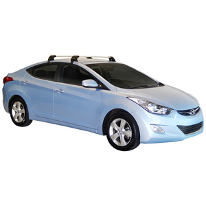 Prorack Silver 2 Bar Aero Flush Bar kit to suit Hyundai Elantra 4dr Sedan (7/2011 - 2016)