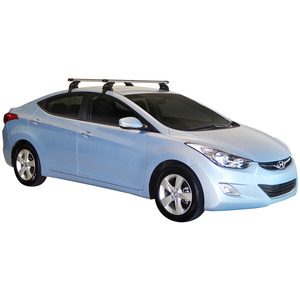 Prorack Black 2 Bar Heavy Duty Through Bar kit to suit Hyundai Elantra 4dr Sedan (7/2011 - 2016)