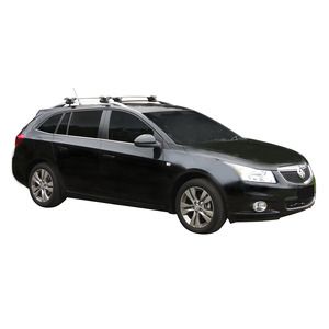 Prorack Silver 2 Bar Aero Through Bar kit to suit Holden Cruze 5dr Wagon (2013 - 2016)