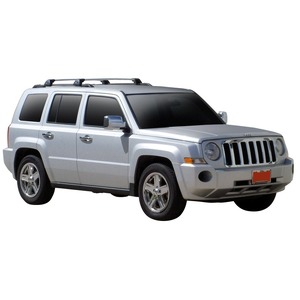 Prorack Silver 2 Bar Aero Flush Bar kit to suit Jeep Patriot 5dr SUV (8/2007 - Current)