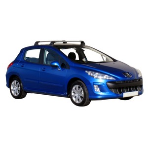 Prorack Silver 2 Bar Aero Flush Bar kit to suit Peugeot 308 5dr Hatch (2007 - Current)