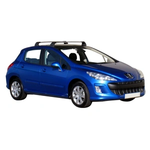 Prorack Silver 2 Bar Aero Flush Bar kit to suit Peugeot 308 5dr Hatch (2007 - Current)