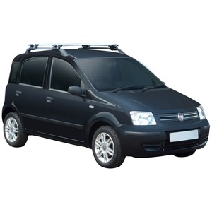 Prorack Black 2 Bar Aero Through Bar kit to suit Fiat Panda 5dr Hatch (2003 - 2011)