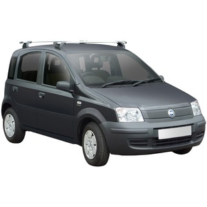 Prorack Black 2 Bar Aero Through Bar kit to suit Fiat Panda 5dr Hatch (2003 - 2011)