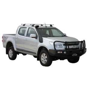 Prorack Silver 2 Bar Aero Through Bar kit to suit Holden Colorado Crew Cab 4dr Ute (2012 - 9/2016)