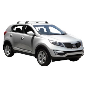 Prorack Black 2 Bar Aero Flush Bar kit to suit Kia Sportage 5dr SUV (2010 - 2015)