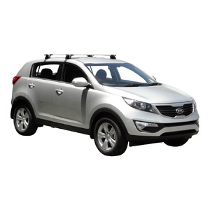 Prorack Black 2 Bar Aero Through Bar kit to suit Kia Sportage 5dr SUV (2010 - 2015)