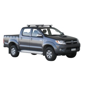 Prorack Black 2 Bar Heavy Duty Through Bar kit to suit Toyota HiLux Double Cab 4dr Ute (5/2005 - 2012)