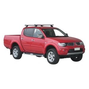 Prorack Silver 2 Bar Heavy Duty Through Bar kit to suit Mitsubishi Triton Double Cab 4dr Ute (6/2006 - 3/2015)