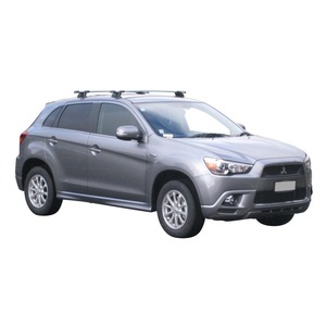 Prorack Silver 2 Bar Aero Through Bar kit to suit Mitsubishi ASX 5dr SUV (8/2010 - 10/2019)