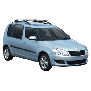 Prorack Silver 2 Bar Aero Through Bar kit to suit Skoda Roomster 5dr MPV (2006 - Current)