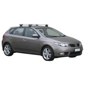 Prorack Silver 2 Bar Aero Through Bar kit to suit Kia Cerato 5dr Hatch (2010 - 2013)