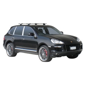 Prorack Silver 2 Bar Aero Through Bar kit to suit Porsche Cayenne 5dr SUV (2002 - 2010)