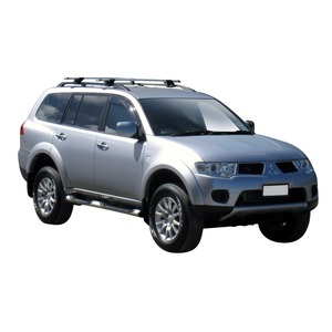 Prorack Black 2 Bar Aero Through Bar kit to suit Mitsubishi Challenger 5dr SUV (10/2009 - Current)