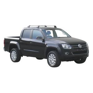 Prorack Silver 2 Bar Aero Flush Bar kit to suit Volkswagen Amarok Double Cab 4dr Ute (2010 - 4/2023)