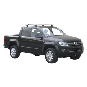 Prorack Silver 2 Bar Aero Through Bar kit to suit Volkswagen Amarok Double Cab 4dr Ute (2010 - 4/2023)
