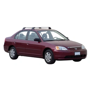 Prorack Silver 2 Bar Aero Flush Bar kit to suit Honda Civic 4dr Sedan (10/2000 - 1/2006)