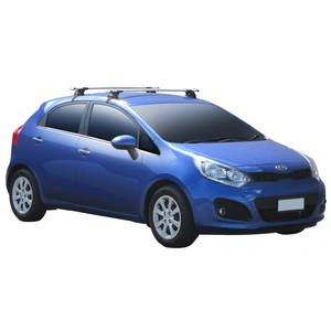 Prorack Black 2 Bar Aero Through Bar kit to suit Kia Rio 5dr Hatch (2011 - 2016)