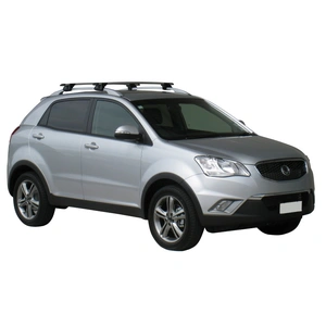 Prorack Black 2 Bar Aero Through Bar kit to suit SsangYong Korando 5dr SUV (2011 - 2019)