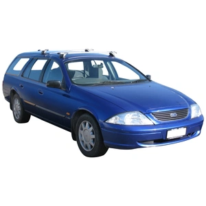 Prorack Black 2 Bar Aero Through Bar kit to suit Ford Falcon AU 5dr Wagon (9/1998 - 10/2002)