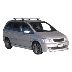 Prorack Silver 2 Bar Heavy Duty Through Bar kit to suit Subaru Traviq 5dr MPV (1999 - 2005)