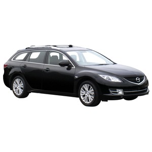 Prorack Silver 2 Bar Aero Rail Bar kit to suit Mazda 6 5dr Wagon (2/2008 - 2012)