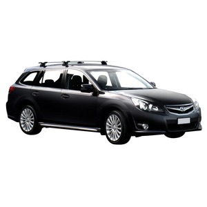 Prorack Black 2 Bar Aero Through Bar kit to suit Subaru Legacy 5dr Wagon (9/2009 - 2013)