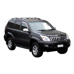 Prorack Silver 2 Bar Aero Rail Bar kit to suit Toyota Land Cruiser Prado 120 Series 5dr SUV (3/2003 - 11/2009)