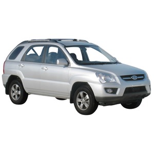 Prorack Silver 2 Bar Aero Rail Bar kit to suit Kia Sportage 5dr SUV (4/2005 - 2010)