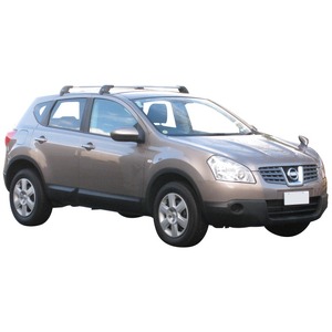 Prorack Silver 2 Bar Aero Flush Bar kit to suit Nissan Qashqai 5dr SUV (2007 - 2013)