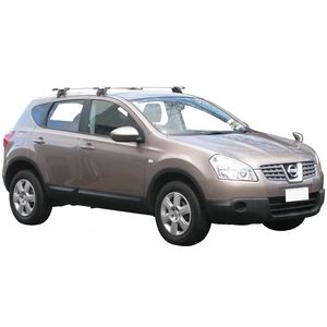 Prorack Silver 2 Bar Aero Through Bar kit to suit Nissan Qashqai 5dr SUV (2007 - 2013)