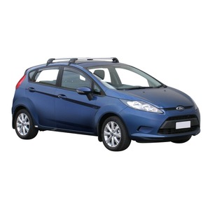 Prorack Silver 2 Bar Aero Flush Bar kit to suit Ford Fiesta 5dr Hatch (4/2009 - 2017)