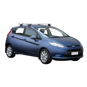 Prorack Silver 2 Bar Aero Through Bar kit to suit Ford Fiesta 5dr Hatch (4/2009 - 2017)