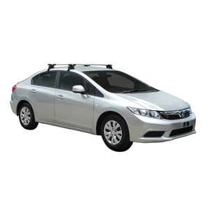 Prorack Black 2 Bar Aero Through Bar kit to suit Honda Civic 4dr Sedan (2012 - 10/2016)
