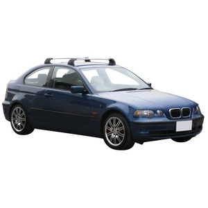 Prorack Silver 2 Bar Aero Flush Bar kit to suit BMW 3 Series E46 Compact 3dr Hatch (2001 - 2004)