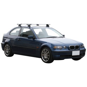 Prorack Black 2 Bar Aero Through Bar kit to suit BMW 3 Series E46 Compact 3dr Hatch (2001 - 2004)