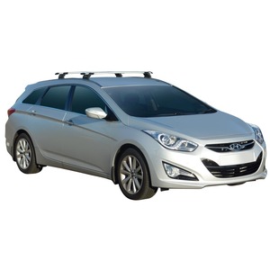 Prorack Silver 2 Bar Aero Through Bar kit to suit Hyundai i40 Tourer 5dr Wagon (2011 - 2019)