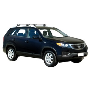 Prorack Black 2 Bar Aero Through Bar kit to suit Kia Sorento R 5dr SUV (10/2009 - 2014)