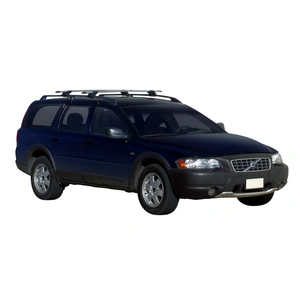 Prorack Black 2 Bar Aero Through Bar kit to suit Volvo XC70 5dr Wagon (2000 - 2004)