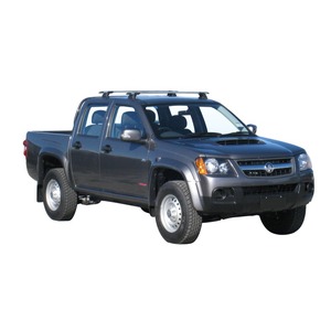 Prorack Black 2 Bar Aero Through Bar kit to suit Holden Colorado Double Cab 4dr Ute (7/2008 - 2012)