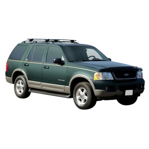 Prorack Silver 2 Bar Aero Through Bar kit to suit Ford Explorer 5dr SUV (12/2001 - 5/2005)