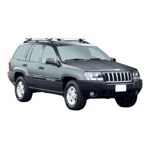 Prorack Silver 2 Bar Aero Through Bar kit to suit Jeep Grand Cherokee WG 5dr SUV (1999 - 2004)