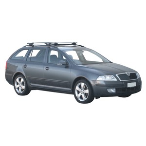 Prorack Black 2 Bar Aero Through Bar kit to suit Skoda Octavia 5dr Wagon (2003 - 2007)