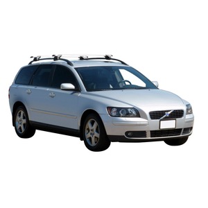 Prorack Black 2 Bar Aero Through Bar kit to suit Volvo V50 5dr Wagon (3/2003 - 2007)
