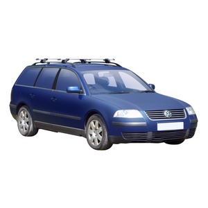 Prorack Black 2 Bar Aero Through Bar kit to suit Volkswagen Passat Mk5.5 5dr Wagon (1998 - 2006)