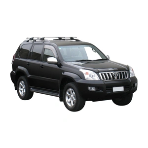 Prorack Silver 2 Bar Aero Through Bar kit to suit Toyota Land Cruiser Prado 120 Series 5dr SUV (3/2003 - 11/2009)