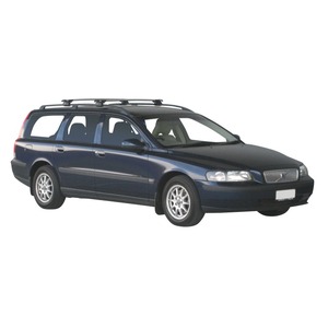 Prorack Black 2 Bar Aero Through Bar kit to suit Volvo V70 5dr Wagon (11/2000 - 2006)